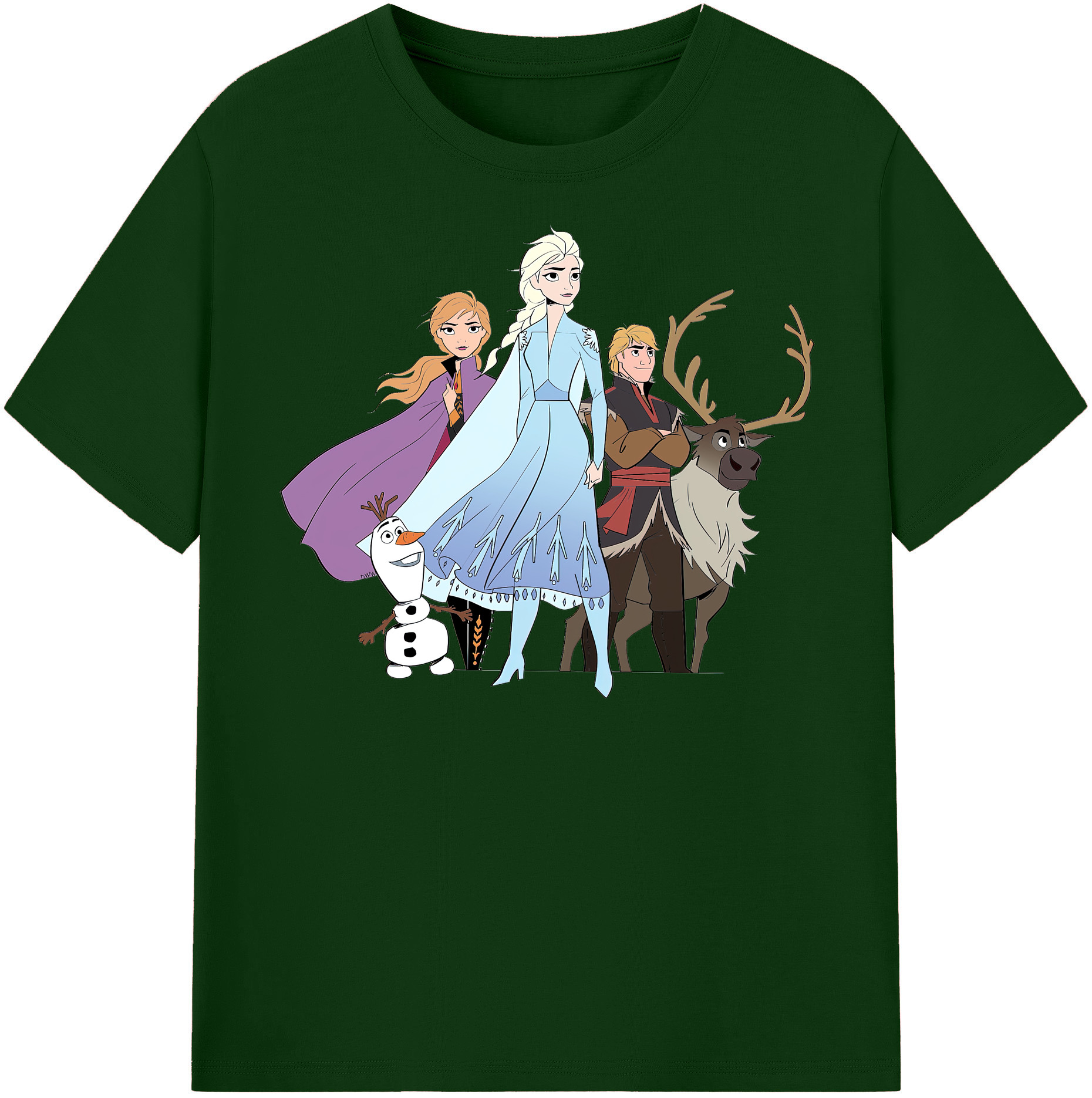（画像用） アナと雪の女王 アンナ エルサ Frozen Anna Elsa 綿100％半袖Tシャツ（フロントプリント）